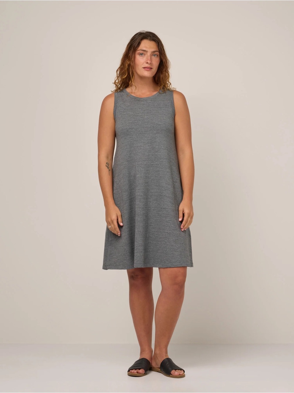 Wool& Sierra Tank Dress Gray Size XS Merino Wool Blend